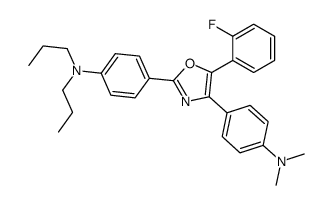 4-[2-[4-(dipropylamino)phenyl]-5-(2-fluorophenyl)-1,3-oxazol-4-yl]-N,N-dimethylaniline结构式