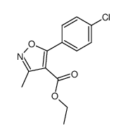 4-ISOXAZOLECARBOXYLIC ACID, 5-(4-CHLOROPHENYL)-3-METHYL-, ETHYL ESTER结构式