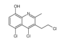 4,5-dichloro-3-(2-chloro-ethyl)-2-methyl-quinolin-8-ol Structure