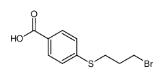 4-[(3-bromopropyl)thio]benzoic acid结构式
