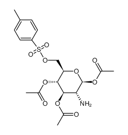 6-O-Tosyl-1,3,4-tri-O-acetyl-β-D-glucosamin Structure