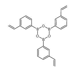 tris(3-vinyl phenyl)boroxine Structure