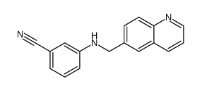 3-[(quinolin-6-ylmethyl)amino]benzonitrile Structure