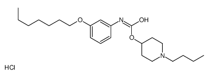 (1-butylpiperidin-4-yl) N-(3-heptoxyphenyl)carbamate,hydrochloride结构式