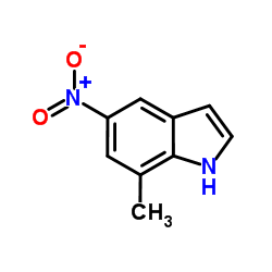 7-甲基-5-硝基-1H-吲哚结构式