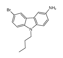 6-bromo-9-butyl-9H-carbazol-3-amine结构式