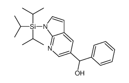 phenyl-(1-triisopropylsilylpyrrolo[2,3-b]pyridin-5-yl)methanol结构式