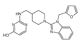 2-[[1-[1-(furan-2-ylmethyl)benzimidazol-2-yl]piperidin-4-yl]methylamino]-1H-pyrimidin-6-one结构式