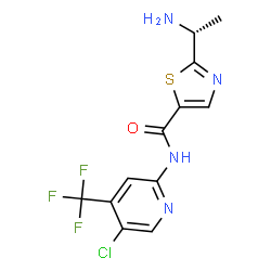 (R)-2-(1-氨基乙基)-N-(5-氯-4-(三氟甲基)吡啶-2-基)噻唑-5-甲酰胺结构式