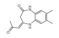 acetylmethylene-4 dimethyl-7,8 benzodiazepine-1,5 one-2结构式