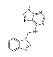 N-((1H-benzo[d][1,2,3]triazol-1-yl)methyl)-9H-purin-6-amine Structure