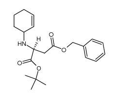 (2S)-4-benzyl 1-tert-butyl 2-(cyclohex-2-en-1-ylamino)succinate Structure