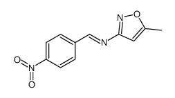 N-(5-methyl-1,2-oxazol-3-yl)-1-(4-nitrophenyl)methanimine结构式