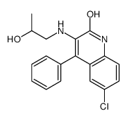 6-chloro-3-(2-hydroxypropylamino)-4-phenyl-1H-quinolin-2-one结构式