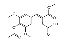 (E)-4-(4-acetoxy-3,5-dimethoxyphenyl)-3-(methoxycarbonyl)but-3-enoic acid Structure