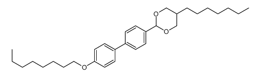 5-heptyl-2-[4-(4-octoxyphenyl)phenyl]-1,3-dioxane结构式