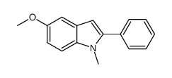 5-methoxy-1-methyl-2-phenylindole结构式