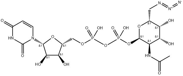 UDP-6-azido-6-deoxy-N-acetyl-D-galactosamine结构式