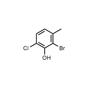 2-Bromo-6-chloro-3-methylphenol Structure