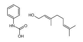 3,7-dimethylocta-2,6-dien-1-ol,phenylcarbamic acid结构式