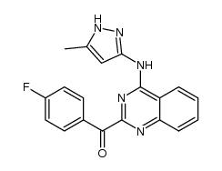 (4-fluorophenyl)(4-(5-methyl-1H-pyrazol-3-ylamino)quinazolin-2-yl)methanone Structure