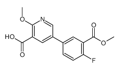 5-(4-fluoro-3-methoxycarbonylphenyl)-2-methoxypyridine-3-carboxylic acid结构式