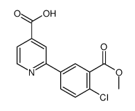 2-(4-chloro-3-methoxycarbonylphenyl)pyridine-4-carboxylic acid结构式