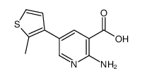 2-amino-5-(2-methylthiophen-3-yl)pyridine-3-carboxylic acid Structure