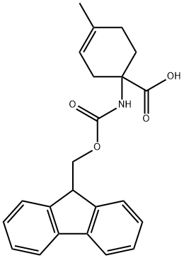 1-((((9H-芴-9-基)甲氧基)羰基)氨基)-4-甲基环己-3-烯-1-羧酸结构式
