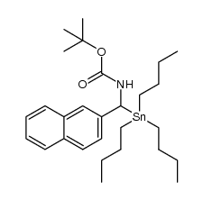 tert-butyl (naphthalen-2-yl(tributylstannyl)methyl)carbamate Structure