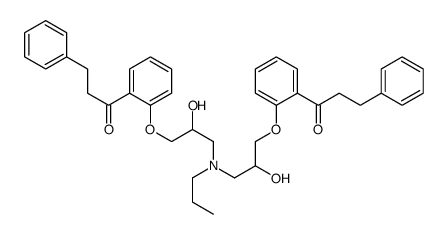 1-[2-[2-hydroxy-3-[[2-hydroxy-3-[2-(3-phenylpropanoyl)phenoxy]propyl]-propylamino]propoxy]phenyl]-3-phenylpropan-1-one结构式