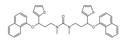 1,3-dimethyl-1,3-bis(3-naphthalenyl-1-oxy)-3-(thiophenyl)propyl urea Structure