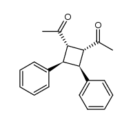 1r,2c-diacetyl-3t,4t-diphenyl-cyclobutane结构式