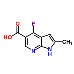 4-Fluoro-2-methyl-1H-pyrrolo[2,3-b]pyridine-5-carboxylic acid Structure