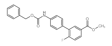 3-(4-Cbz-氨基苯基)-4-氟苯甲酸甲酯结构式