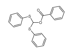 1-benzoyloxy-1,1-bis-(phenylthio)methane结构式