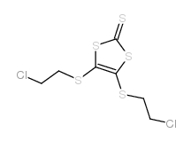 4,5-Bis-(2-chloro-ethylsulfanyl)-[1,3]dithiole-2-thione结构式