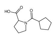 1-(cyclopentanecarbonyl)pyrrolidine-2-carboxylic acid Structure