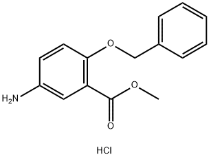 4-(Benzyloxy)-3-(methoxycarbonyl)-benzenaminium chloride Structure