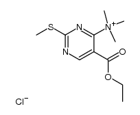 Trimethyl-4-(5-ethoxycarbonyl-2-methylthiopyrimidinyl)ammoniumchlorid结构式