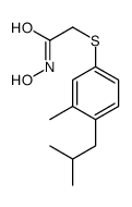 N-hydroxy-2-[3-methyl-4-(2-methylpropyl)phenyl]sulfanylacetamide Structure