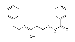 N-(2-phenylethyl)-3-[2-(pyridine-4-carbonyl)hydrazinyl]propanamide结构式