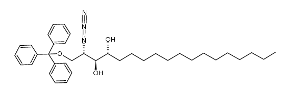 (2S,3S,4R)-2-azido-1-(trityloxy)octadecane-3,4-diol Structure