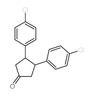 Cyclopentanone, 3,4-bis(p-chlorophenyl)- Structure