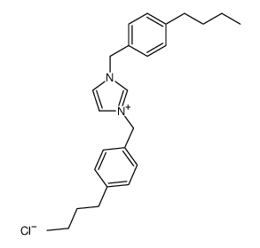 1,3-bis[(4-butylphenyl)methyl]-1H-imidazolium chloride structure