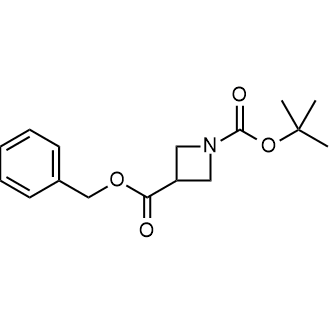 3-苄基1-叔丁基氮杂环丁烷-1,3-二羧酸酯结构式