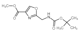 2-(((叔丁氧基羰基)氨基)甲基)恶唑-4-羧酸甲酯结构式