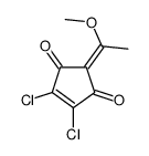 4,5-dichloro-2-(1-methoxyethylidene)cyclopent-4-ene-1,3-dione Structure