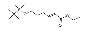 (E)-ethyl 6-((tert-butyldimethylsilyl)oxy)hex-2-enoate结构式