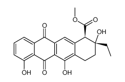 (1R)-6,11-Dioxo-2-ethyl-1,2,3,4,6,11-hexahydro-2α,5,7-trihydroxy-1β-naphthacenecarboxylic acid methyl ester Structure